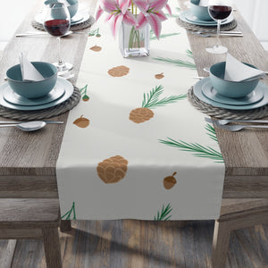 Holiday Table Runner - Pinecones & Acorns