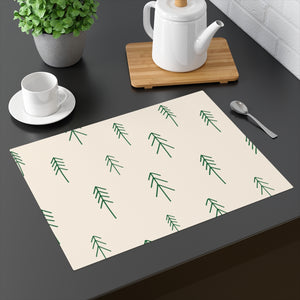 Beige Holiday Table Placemat - Evergreens