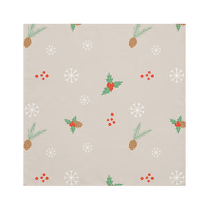 Holiday Napkins - Pinecones & Snowflakes