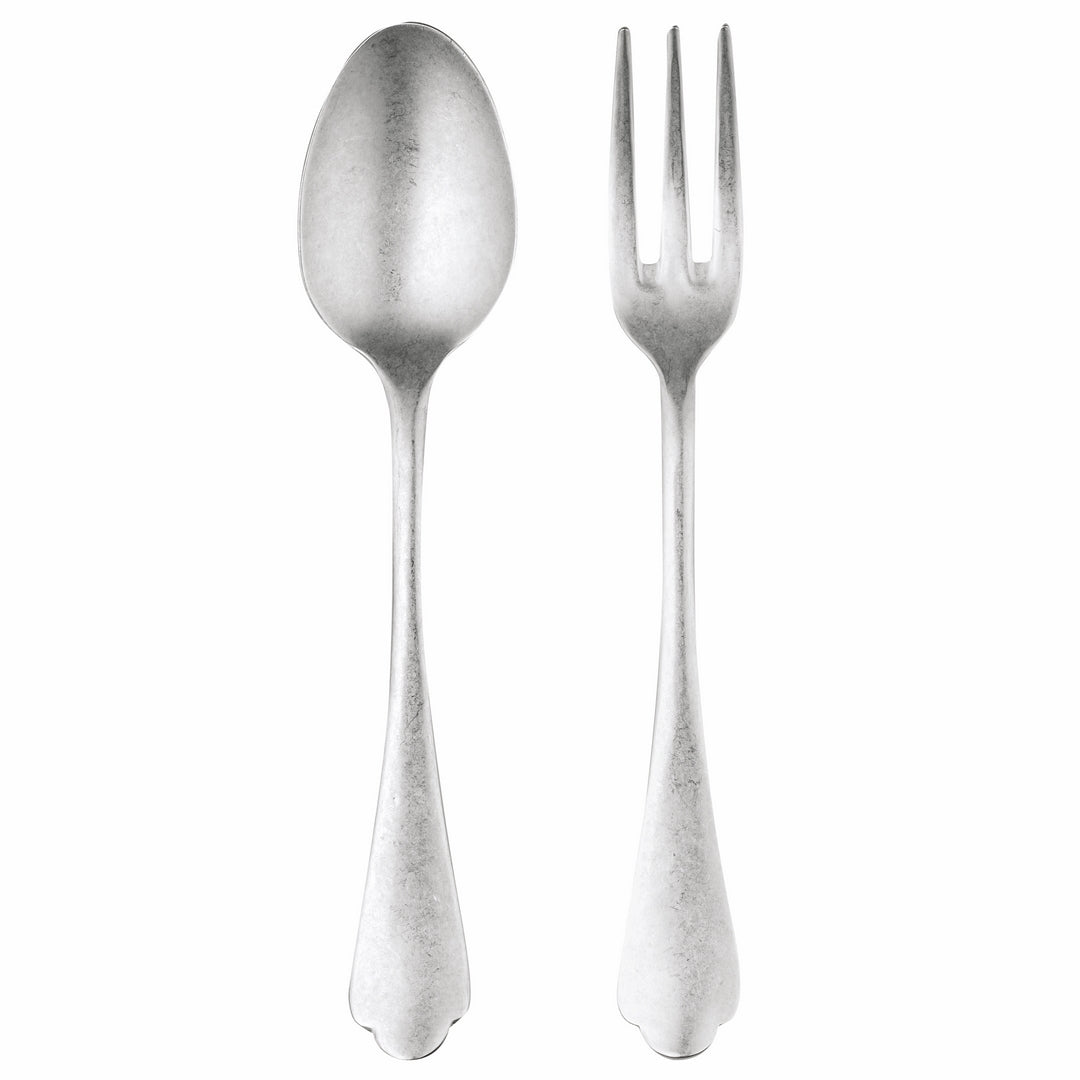 Fork and Spoon Serving Set - Dolce Vita Pewter