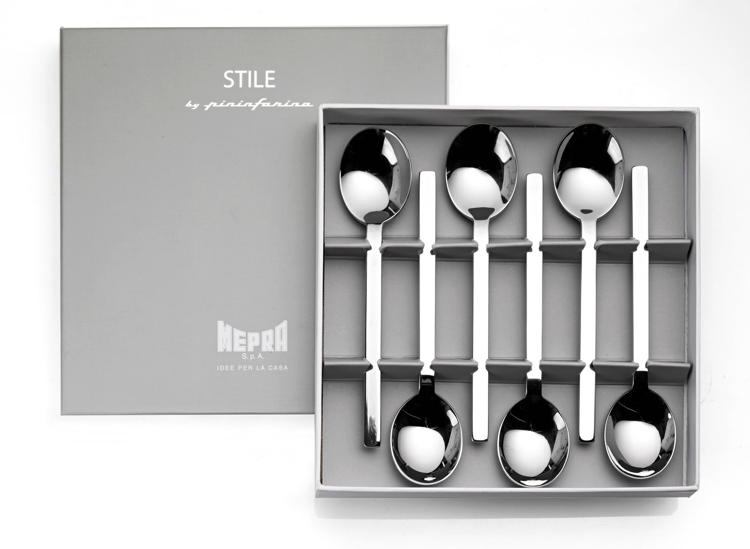 6 Piece Coffee Spoon Set with Gift Box - Stile