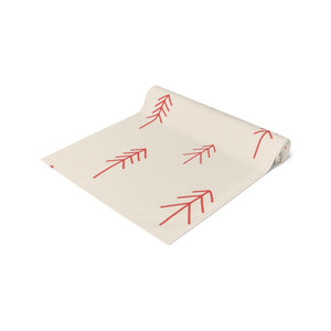 Holiday Table Runner - Red Evergreens