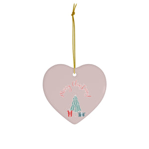 Ceramic Holiday Ornament - Merry Christmas Tree