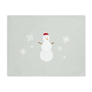 Holiday Table Placemat - Snowman & Snowflakes