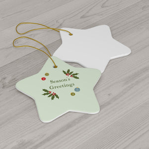 Ceramic Holiday Ornaments - Season's Greetings