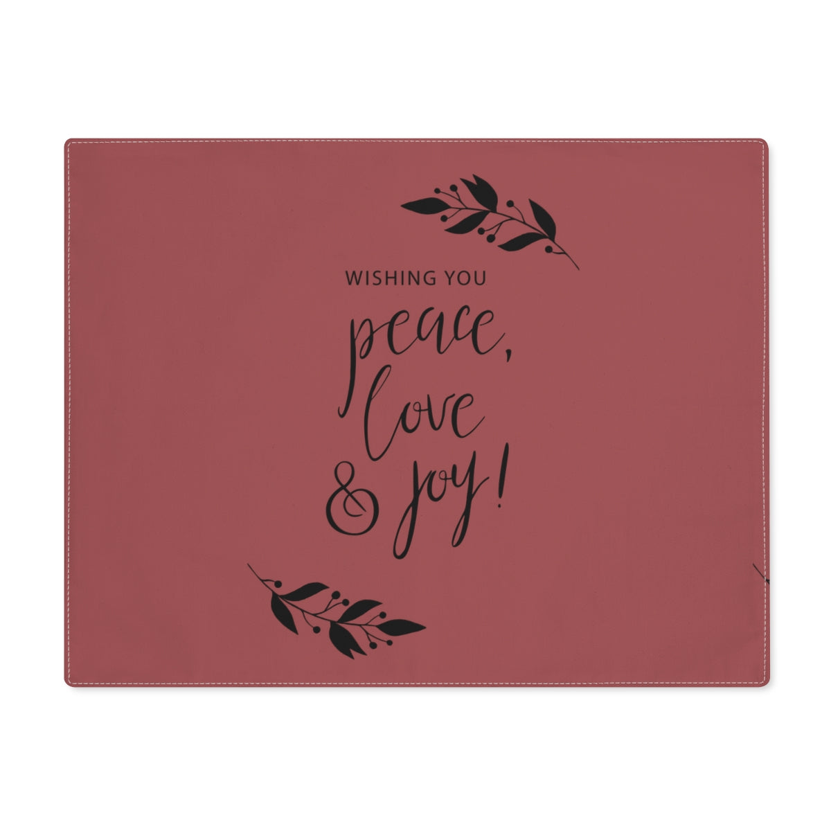 Holiday Table Placemat - Peace, Love & Joy