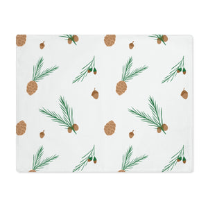 Holiday Table Placemat - Pinecones & Acorns