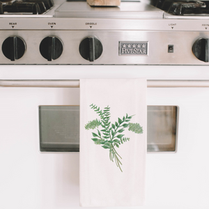 Eucalyptus Bunch Watercolor Tea Towel