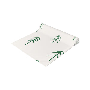 White Holiday Table Runner - Evergreens