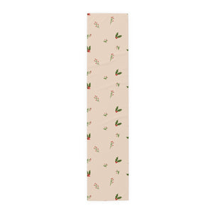 Beige Holiday Table Runner - Holly