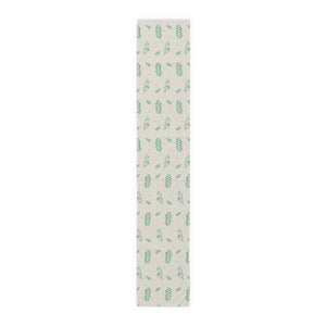 White Holiday Table Runner - Small/Large Evergreens
