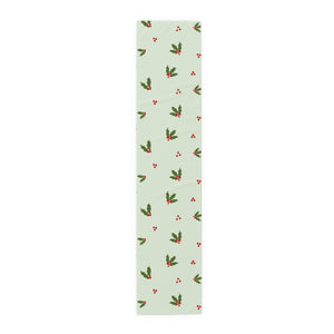 Green Holiday Table Runner - Holly