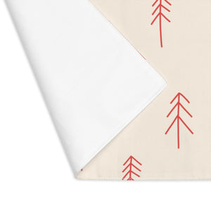 Holiday Table Placemat - Red Evergreens