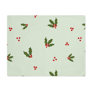 Holiday Table Placemat - Red & Green Holly