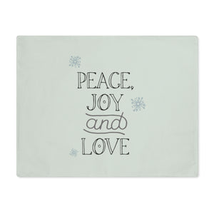 Holiday Table Placemat - Peace, Joy & Love