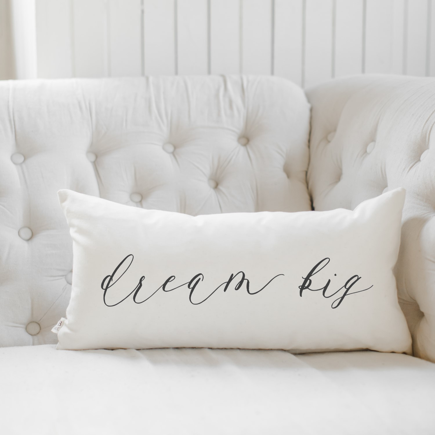 "Dream Big" Script Lumbar Pillow