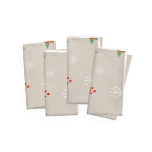 Holiday Napkins - Pinecones & Snowflakes