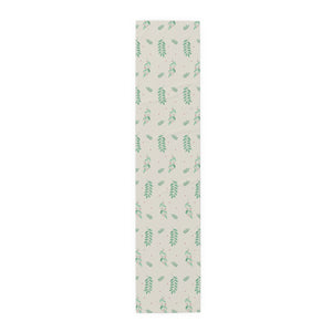 White Holiday Table Runner - Small/Large Evergreens