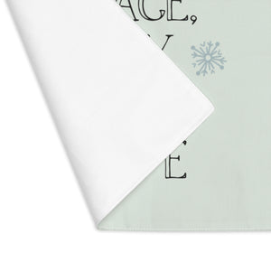 Holiday Table Placemat - Peace, Joy & Love