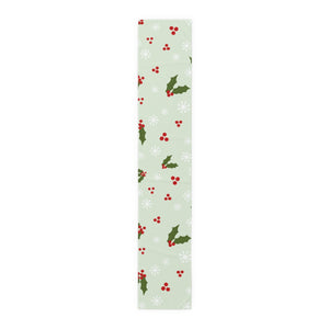 Holiday Table Runner - Holly & Snowflakes