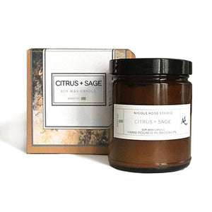 "Citrus + Sage" Soy Candle | Lifestyle Details