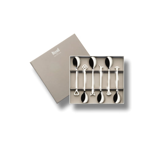 6 Piece Coffee Spoon Set with Gift Box - Evento