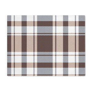 Lifestyle Details - Autumn Plaid Table Placemat - Black & Brown - Front View