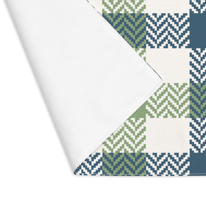 Lifestyle Details - Autumn Plaid Table Placemat - Blue & Green - Flipped