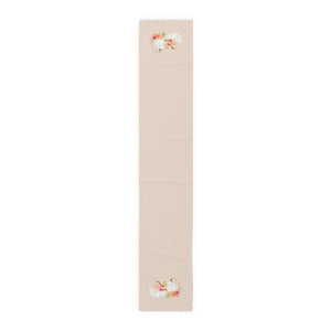 Lifestyle Details - Champagne Table Runner - White Pumpkins Watercolor Arrangement - Large - Front View