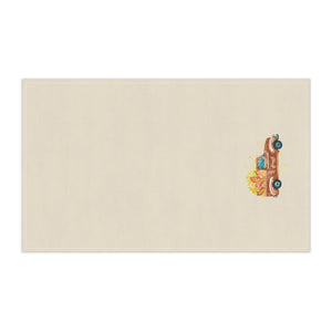 Lifestyle Details - Ecru Kitchen Towel - Brown Rustic Autumn Truck - Horizontal