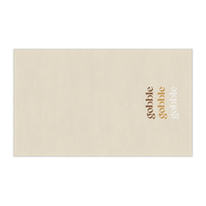 Lifestyle Details - Ecru Kitchen Towel - Gobble Gobble Gobble - Horizontal