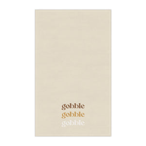 Lifestyle Details - Ecru Kitchen Towel - Gobble Gobble Gobble - Vertical
