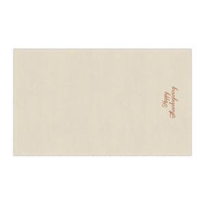 Lifestyle Details - Ecru Kitchen Towel - Happy Thanksgiving - Horizontal