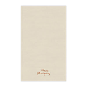 Lifestyle Details - Ecru Kitchen Towel - Happy Thanksgiving - Vertical