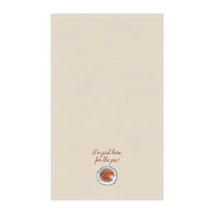 Lifestyle Details - Ecru Kitchen Towel - I'm just here for the pie! - Vertical