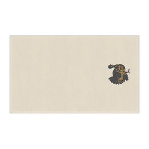 Lifestyle Details - Ecru Kitchen Towel - Thankful Turkey in Charcoal - Horizontal