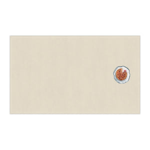 Lifestyle Details - Ecru Kitchen Towel - Watercolor Pie - Horizontal