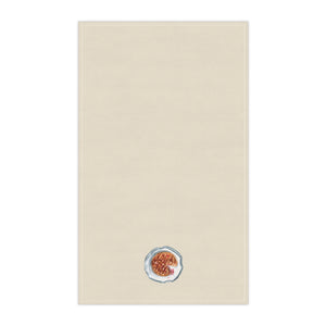 Lifestyle Details - Ecru Kitchen Towel - Watercolor Pie - Vertical