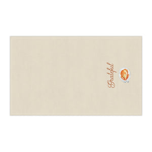 Lifestyle Details - Ecru Kitchen Towel - Watercolor Turkey - Grateful - Horizontal