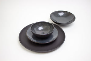 Lifestyle Details - Full Stoneware Dinner Set in Old Silver - Set of 1