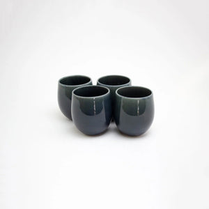 Lifestyle Details - Large Goblet Stemless Wine Glasses in Adriatic - Set of 4