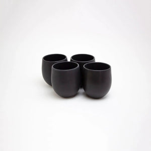 Lifestyle Details - Large Goblet Stemless Wine Glasses in Basalt - Set of 4