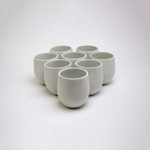 Lifestyle Details - Large Goblet Stemless Wine Glasses in Chalk - Set of 8