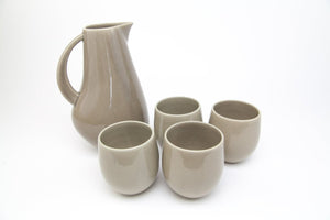 Lifestyle Details - Large Pitcher & Stoneware Cups Set in Desert
