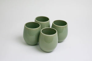 Lifestyle Details - Regular Goblet Stemless Wine Glasses in Sage - Set of 4