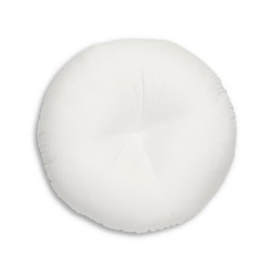 Lifestyle Details - Round Tufted Floor Pillow - Cream - Large - Back View