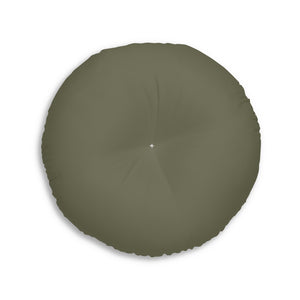 Lifestyle Details - Round Tufted Floor Pillow - Hunter - Large - Back View