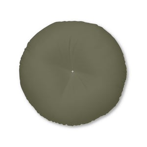 Lifestyle Details - Round Tufted Floor Pillow - Hunter - Large - Front View
