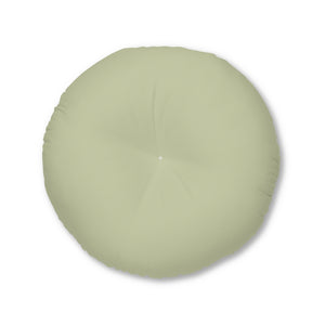 Lifestyle Details - Round Tufted Floor Pillow - Olive - Large - Front View