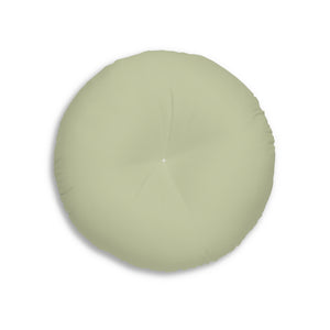 Lifestyle Details - Round Tufted Floor Pillow - Olive - Small - Back View